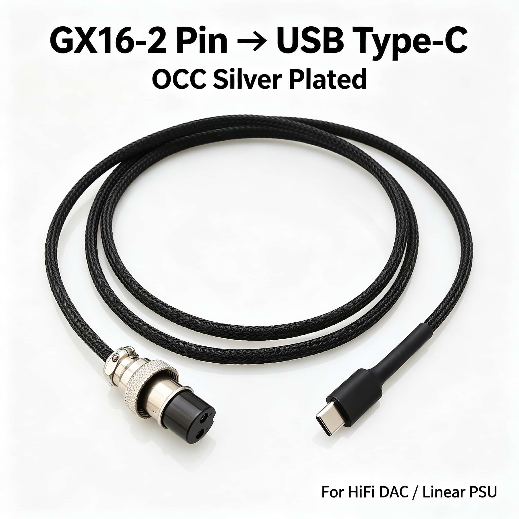 Portable Dac Dongle Usb C - Audiocrast GX16-2 Pin to USB Type-C