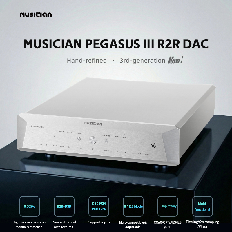 R2R Dac Balanced Xlr - MUSICIAN PEGASUS III R2R DAC 24Bit