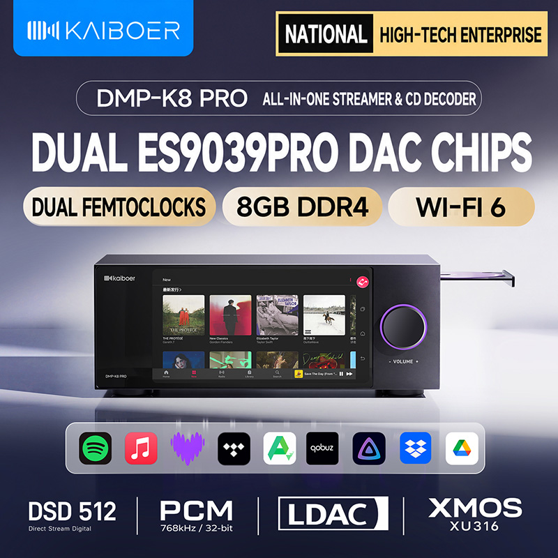Dac Streamer Network Player - Kaiboer DMP-K8PRO, thiết bị phát nhạc