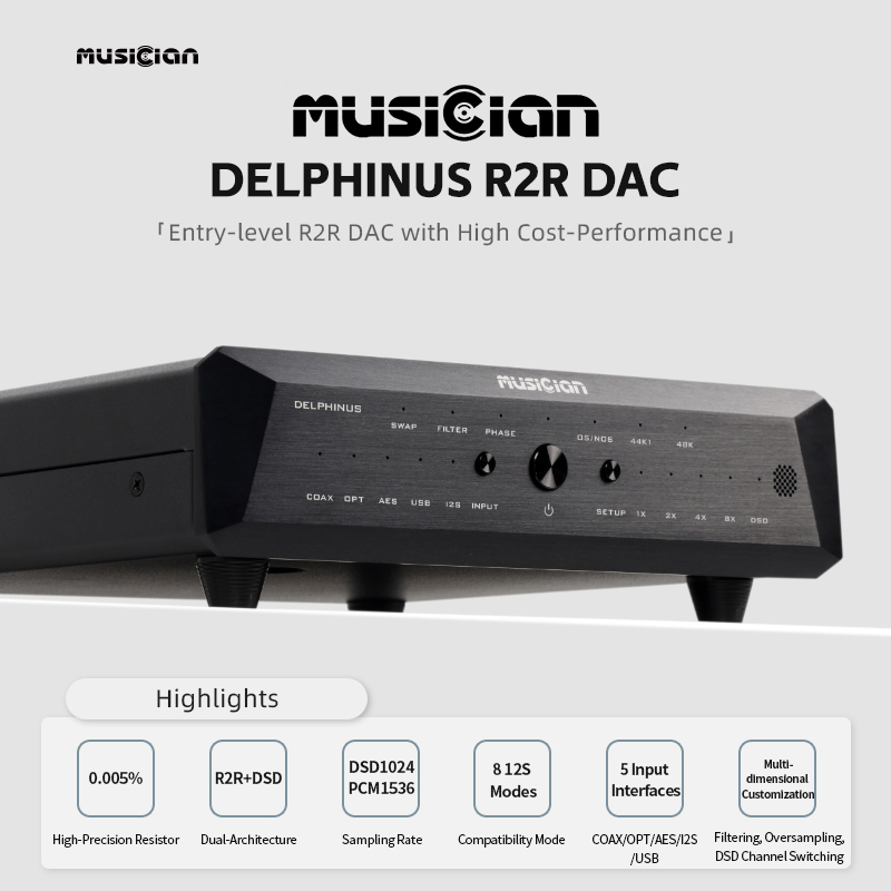 MUSICIAN DELPHINUS R2R DAC RCA - đánh giá và giá R2R Dac Balanced Xlr
