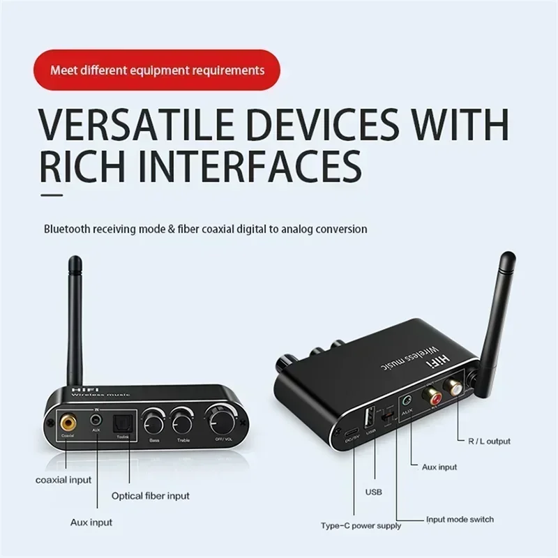 DAC Bluetooth 5.1 Audio Receiv - đánh giá và giá Dac Usb Coaxial Optical Bluetooth