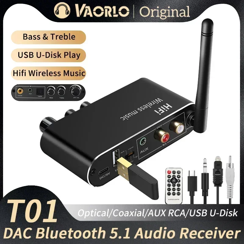 DAC Bluetooth 5.1 Audio Receiv - đánh giá và giá Dac Usb Coaxial Optical Bluetooth
