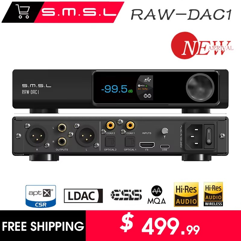 SMSL RAW-DAC1 Digital Audio De - đánh giá và giá Ak4499 Dac Decoder