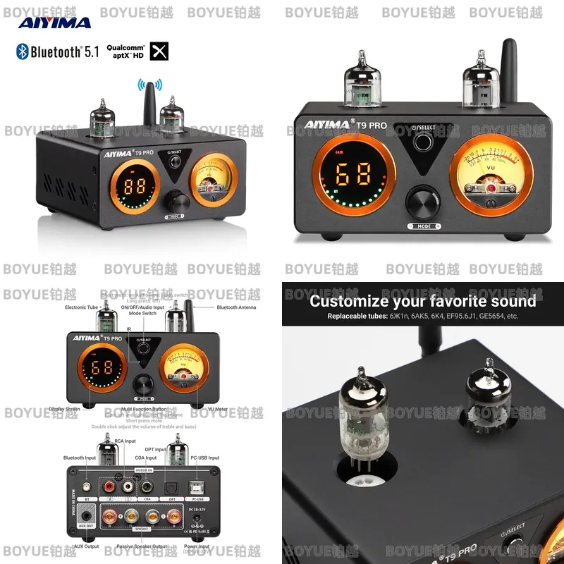AIYIMA T9 Pro Vacuum Tube Ampl - đánh giá và giá Dac Usb Coaxial Optical Bluetooth