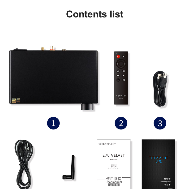 TOPPING E70 VELVET AK4499EX De - đánh giá và giá Dac Usb Coaxial Optical Bluetooth