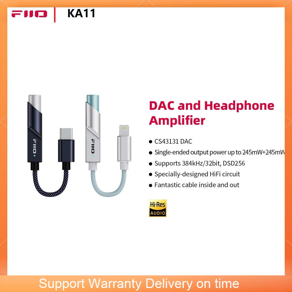 FiiO JadeAudio KA11 USB DAC AM - đánh giá và giá Portable Dac Dongle Usb C