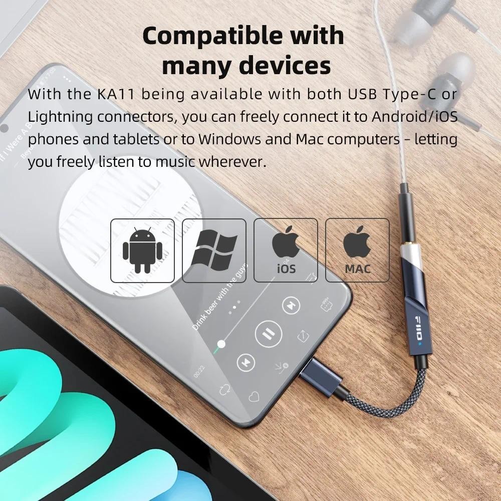 FiiO JadeAudio KA11 USB DAC AM - đánh giá và giá Portable Dac Dongle Usb C